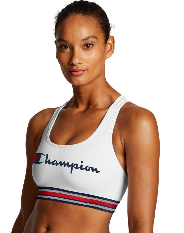 Champion Dame Sport Bh Hvide - The Absolute Workout Script Logo - Danmark XAW-938215